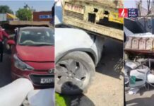 हरमाड़ा में दर्दनाक टक्कर, डंपर की टक्कर से उड़ गईं गाड़ियां, 10 से ज्यादा लोगों की मौके पर मौत Jaipur accident