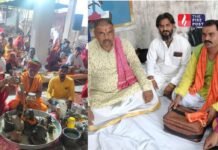 श्रावण में बस्सी शिवमय, 21 ब्राह्मणों संग 108 जड़ी-बूटियों से हुआ भव्य महारुद्राभिषेक, जानें पूरी खबर Shravan 2026